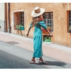 H&M Green Floral Midi Dress